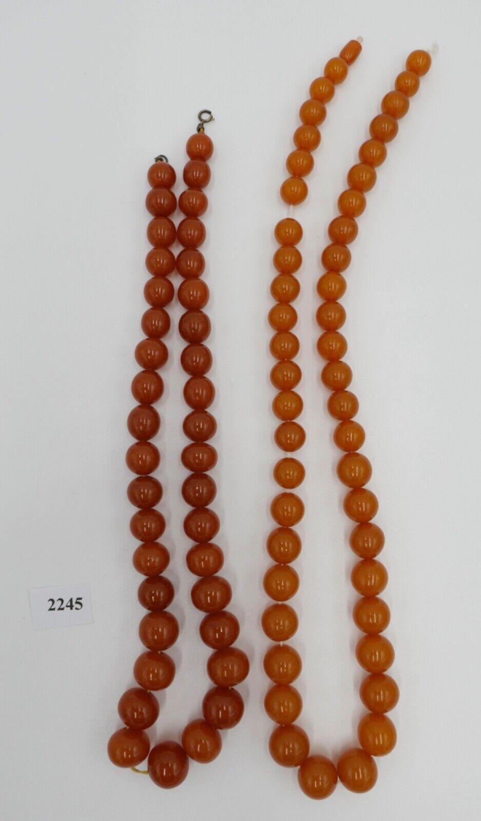 2x Bernstein Kugel Kette/Ketten Pressbernstein 152 Gramm von AntikhandelStuttgart