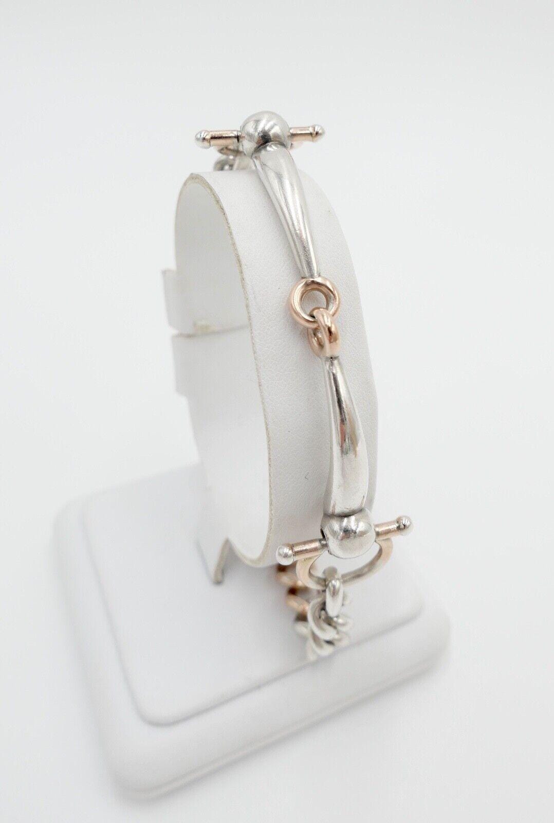 60Er Jahre Pferdegebiss Armband 800 Silber Vergoldet von AntikhandelStuttgart