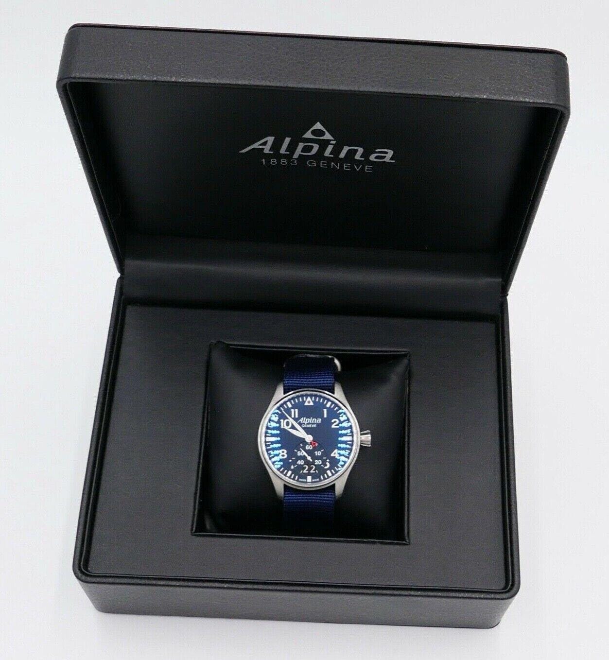 Alpina Startimer Pilot Al280x4Sp26 Uhr Neuwertig Mit Box 44 Mm Big Date Blau von AntikhandelStuttgart