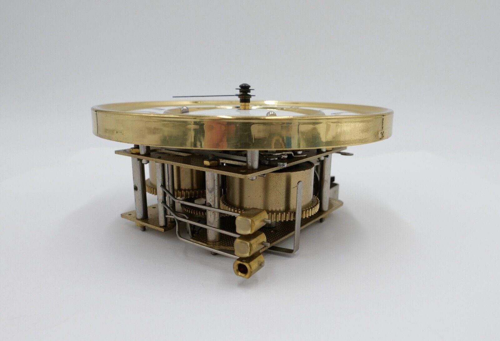 Alt Emaille Uhr Ø15cm Hermle 150-01 Uhrwerk Schlagwerk Uhrmacherauflösung Defekt von AntikhandelStuttgart