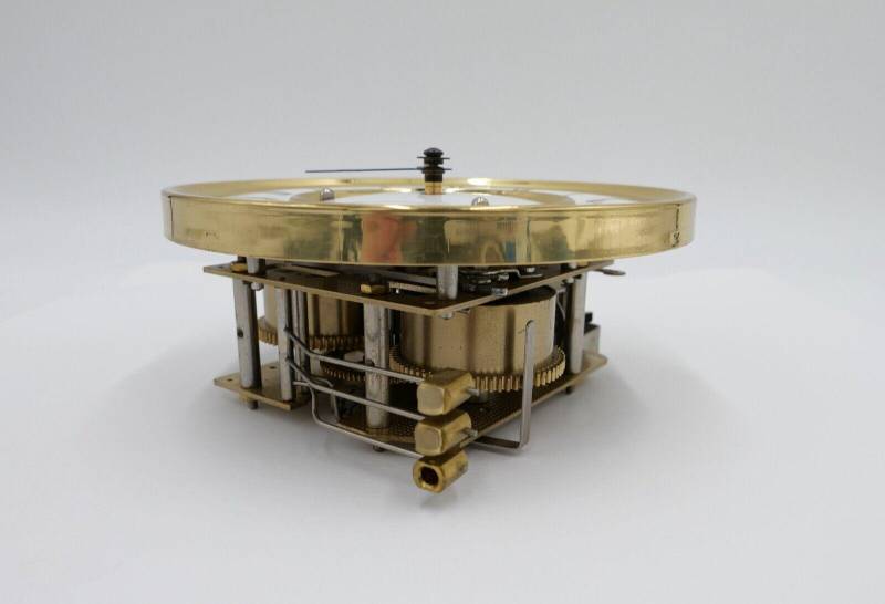 Alt Emaille Uhr Ø15cm Hermle 150-01 Uhrwerk Schlagwerk Uhrmacherauflösung Defekt von AntikhandelStuttgart