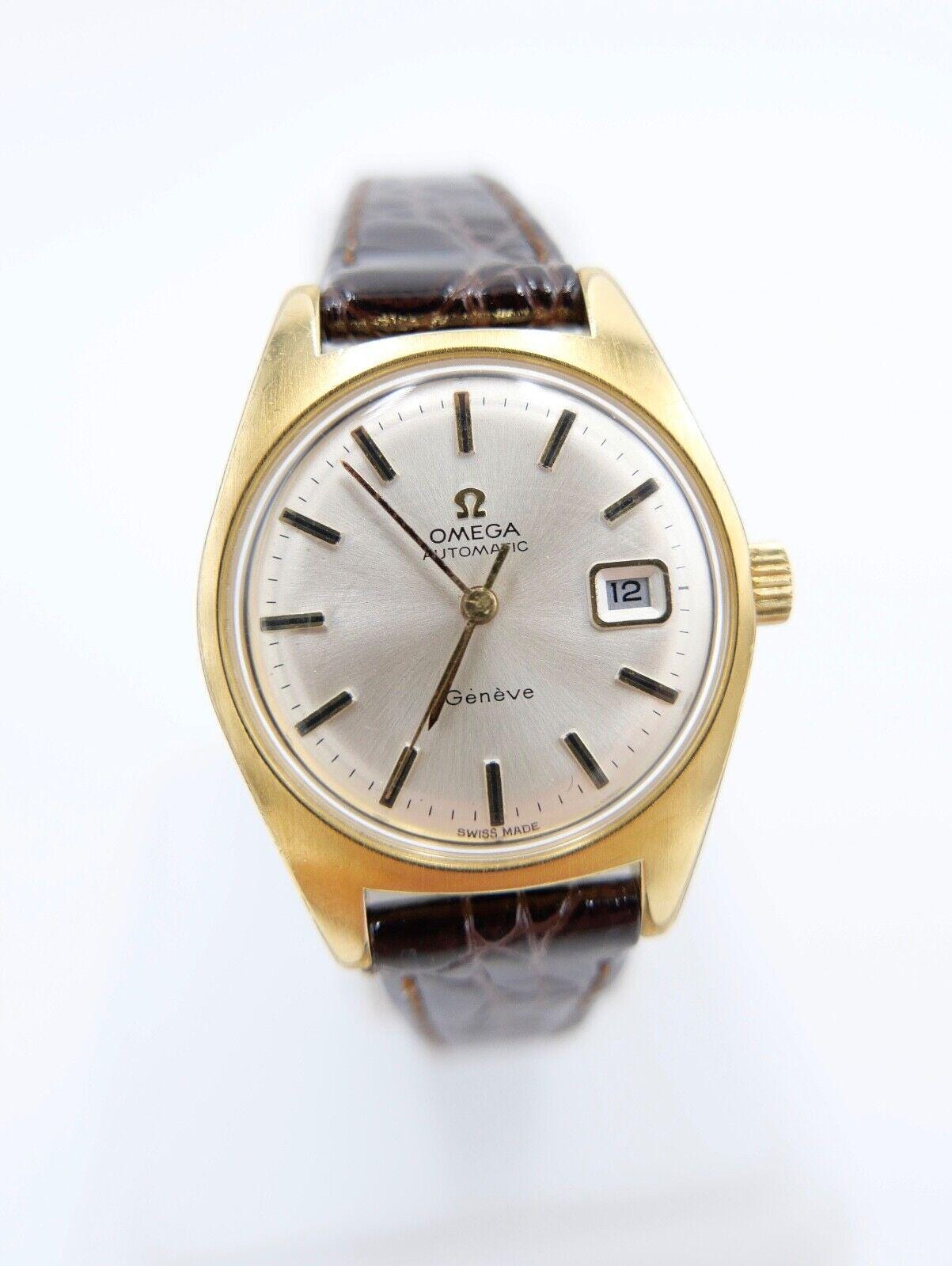 Alte 60Er Jahre Omega Geneve Damenuhr Cal. 681 Ref. 566.012 Vergoldet Neues Band von AntikhandelStuttgart