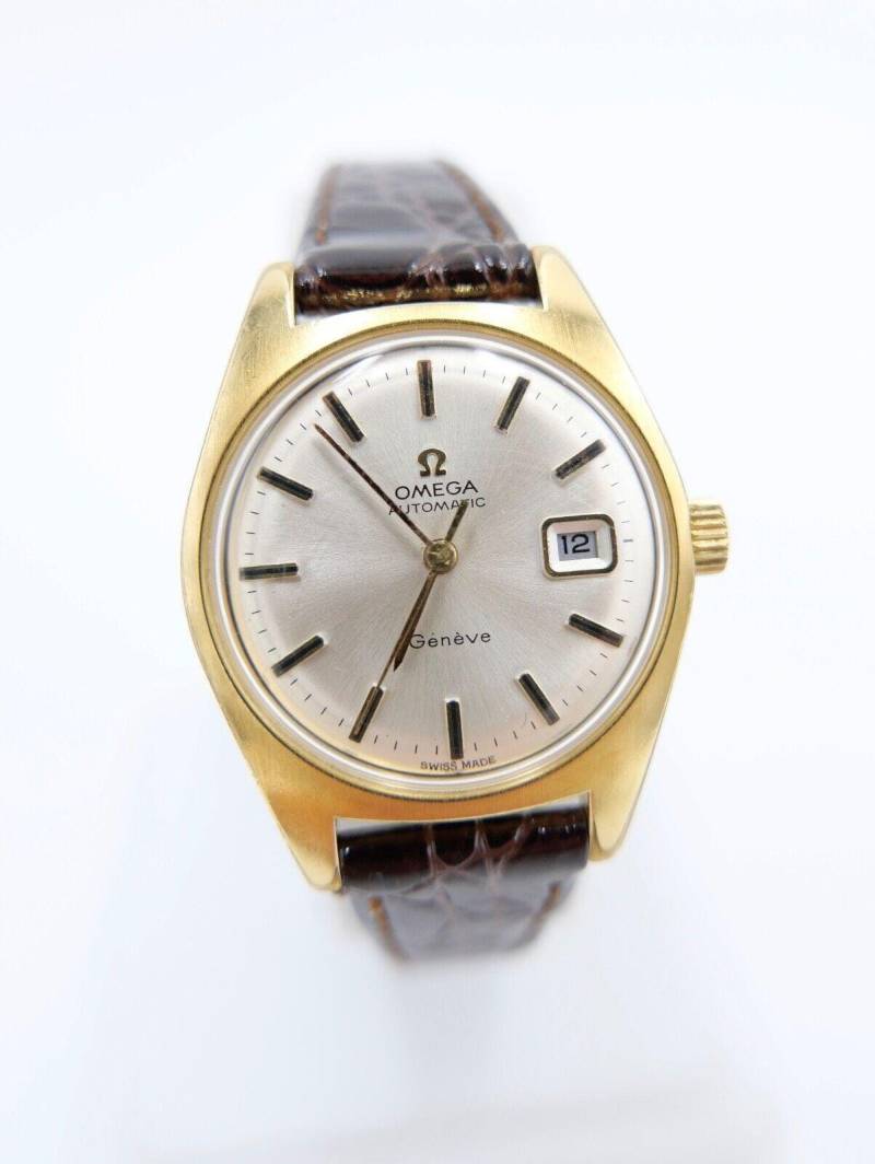 Alte 60Er Jahre Omega Geneve Damenuhr Cal. 681 Ref. 566.012 Vergoldet Neues Band von AntikhandelStuttgart