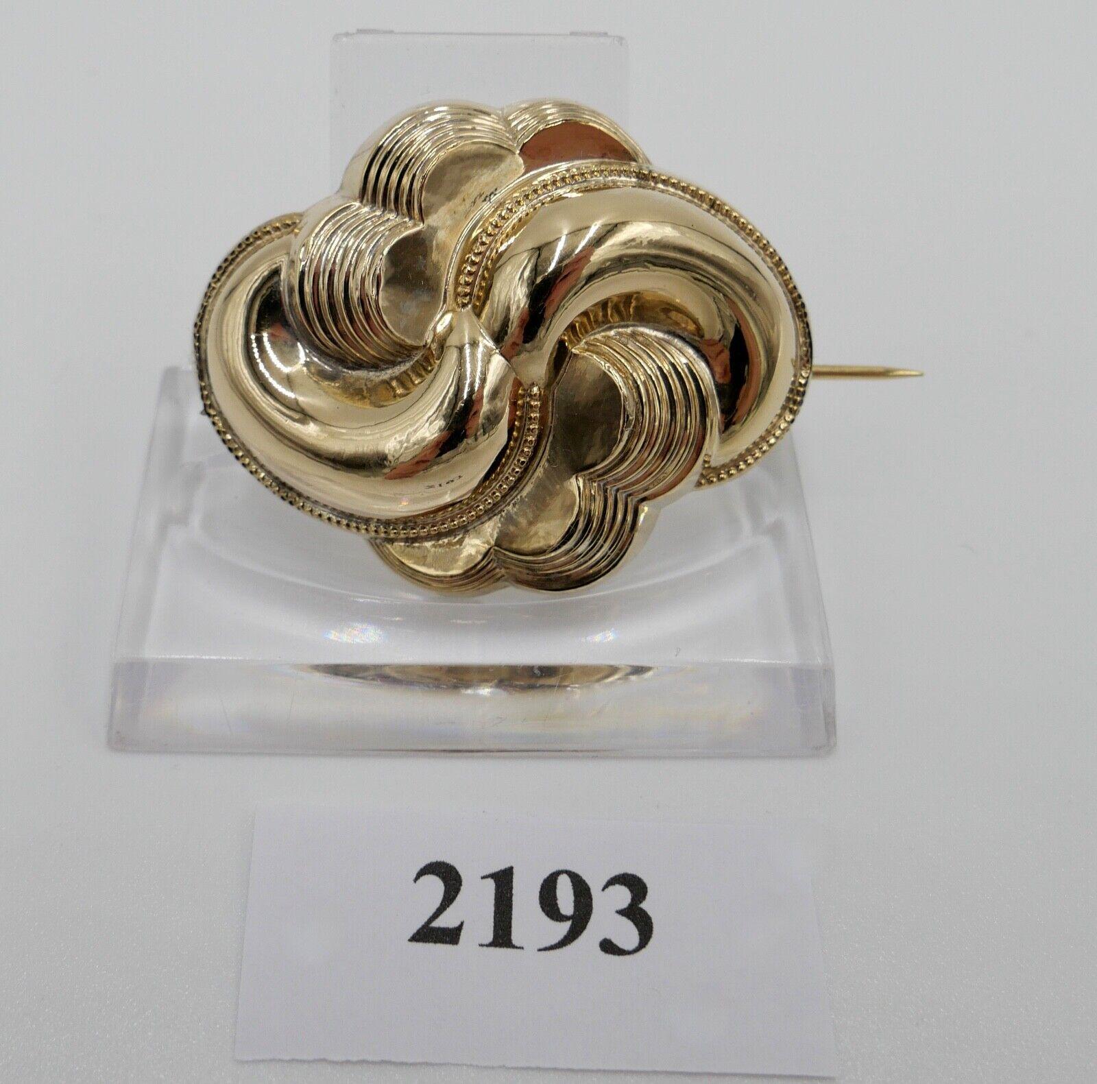 Antike Florale Biedermeier Barrock Brosche Silber/Vergoldet Ø 43x35 Mm von AntikhandelStuttgart