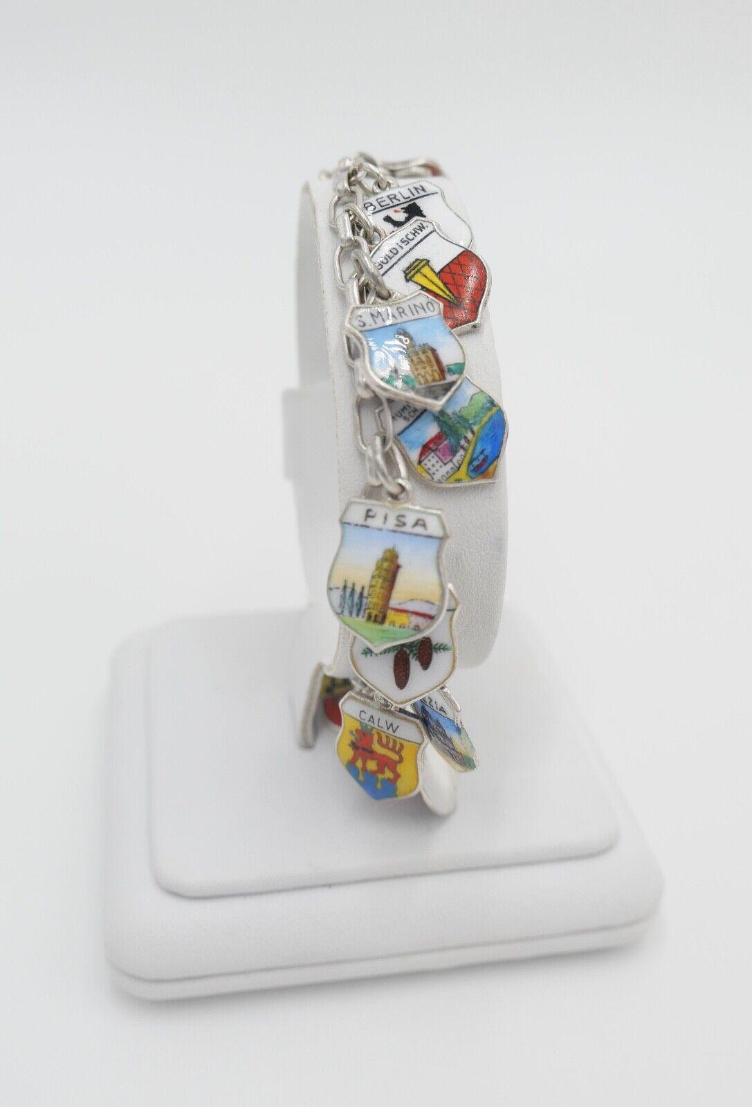 Bettelarmband Mit Städte Wappen Aus Emaille 800 Silber Reu Antiko Ehj von AntikhandelStuttgart