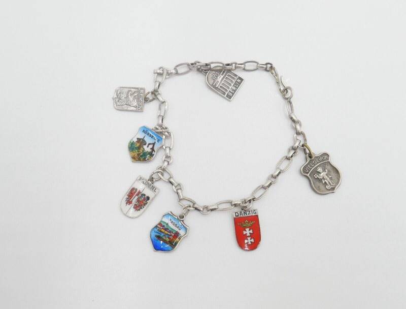 Bettelarmband Mit Städte Wappen Aus Emaille 800 Silber Reu Antiko Ehj von AntikhandelStuttgart