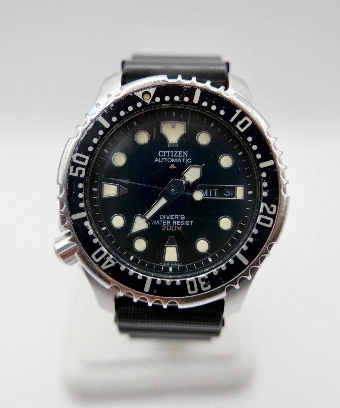 Citizen Promaster 200M Automatic 8203-824393 Taucheruhr Deutsch Gummiband Neu von AntikhandelStuttgart