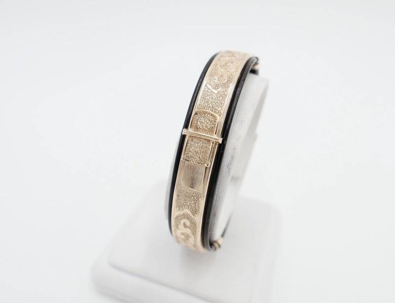 Floraler Jugendstil Armreif Um 1900 Armspange Rotgold Vergoldet Rarität Messing von AntikhandelStuttgart