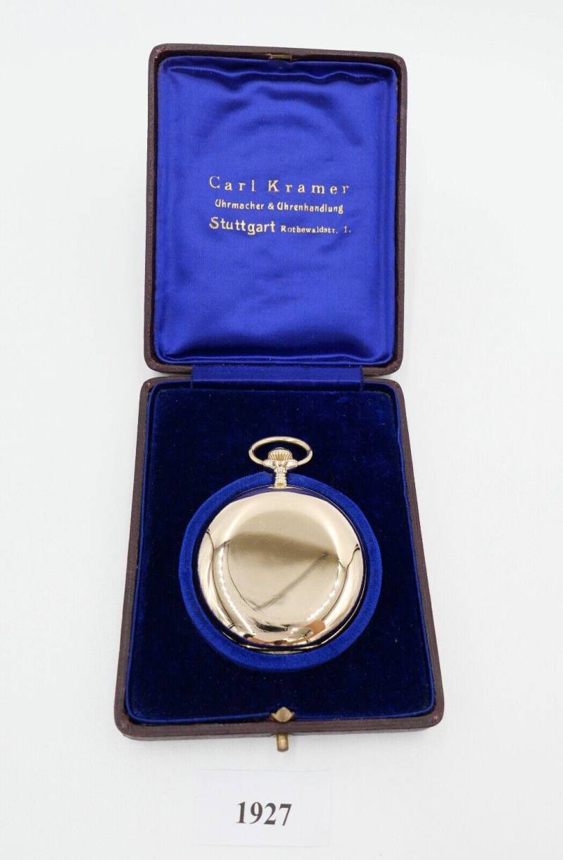 Gp Girard Perregaux Taschenuhr 585/14K Gold 51 Mm Savonette Inkl. Box von AntikhandelStuttgart