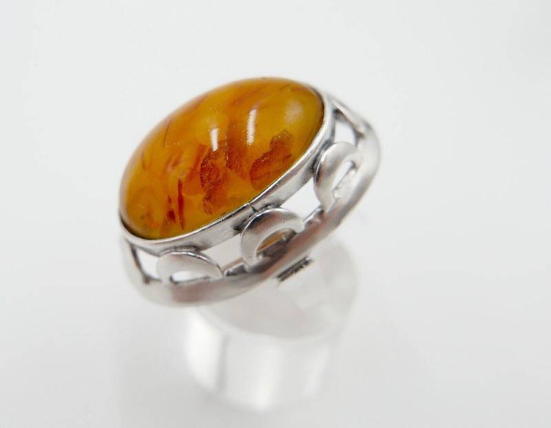 Großer Auffälliger Bernstein Designer 835 Silber Ring Gr. 58 Wwb 3 Frauenkopf Großer Auffälliger Bernstein Designer 835 Silber Ring Gr. 58 Wwb 3 Frauenkopf von AntikhandelStuttgart