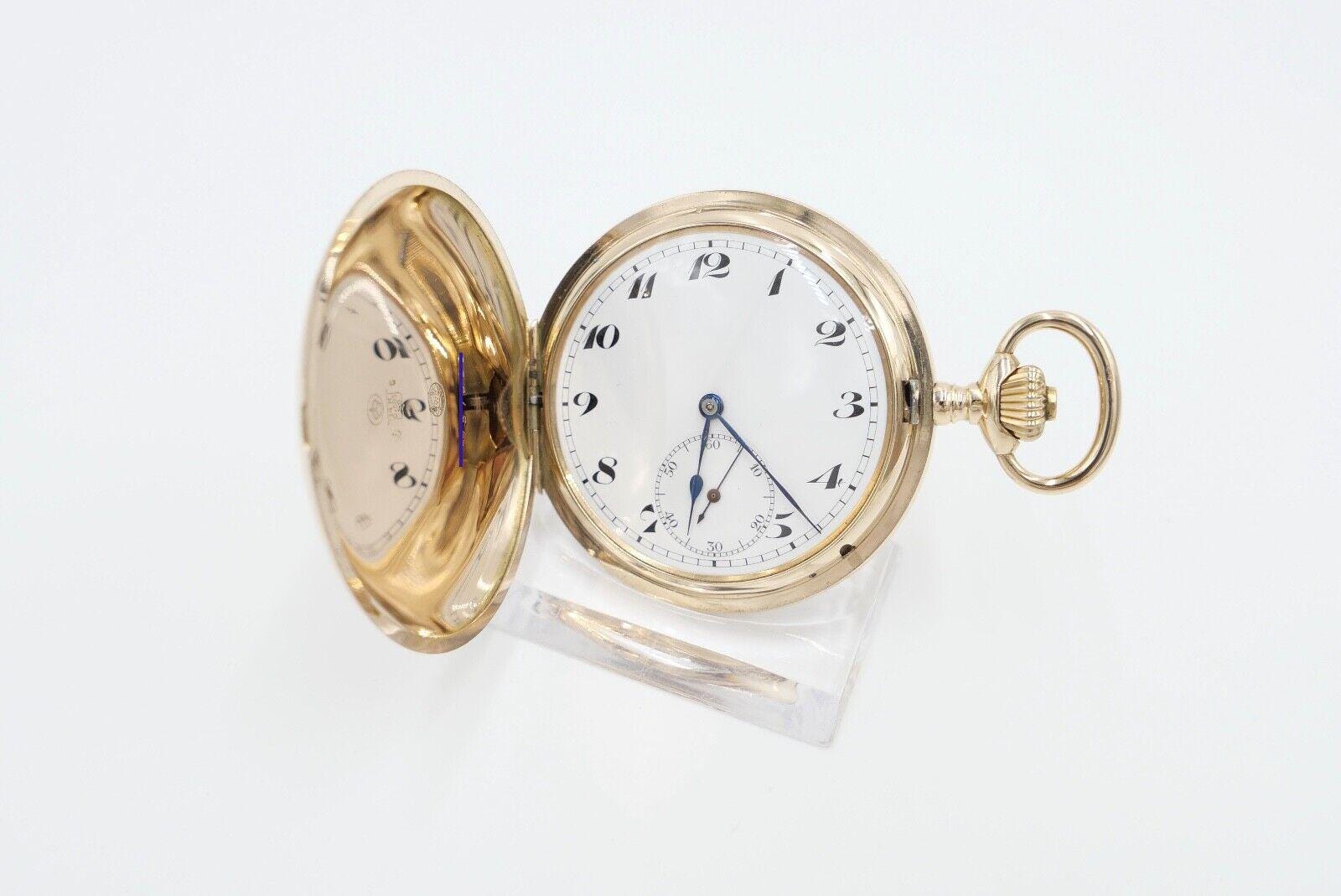 Iwc Savonette Taschenuhr 585/14K Gold 51mm 1916-1920 Cal.53 H6 Probus Scafusia von AntikhandelStuttgart