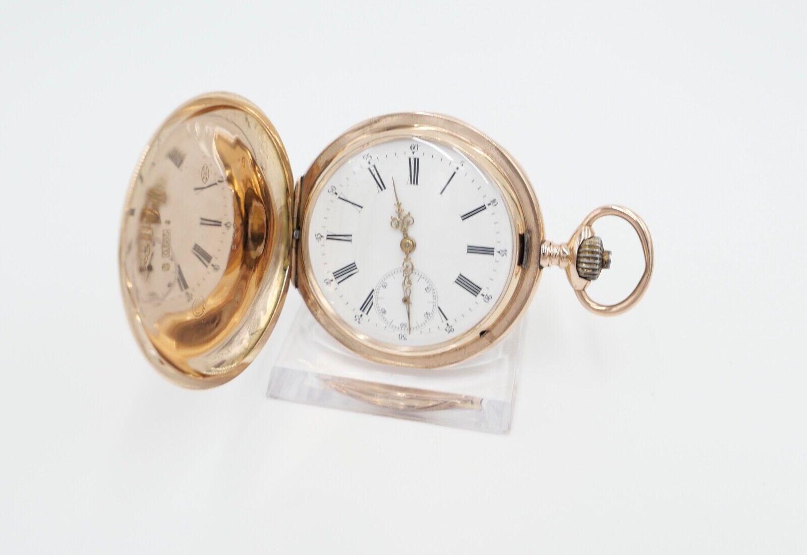 Iwc Taschenuhr 585/14K Gold 50mm 1894-1896 Savonette Cal. 53 von AntikhandelStuttgart