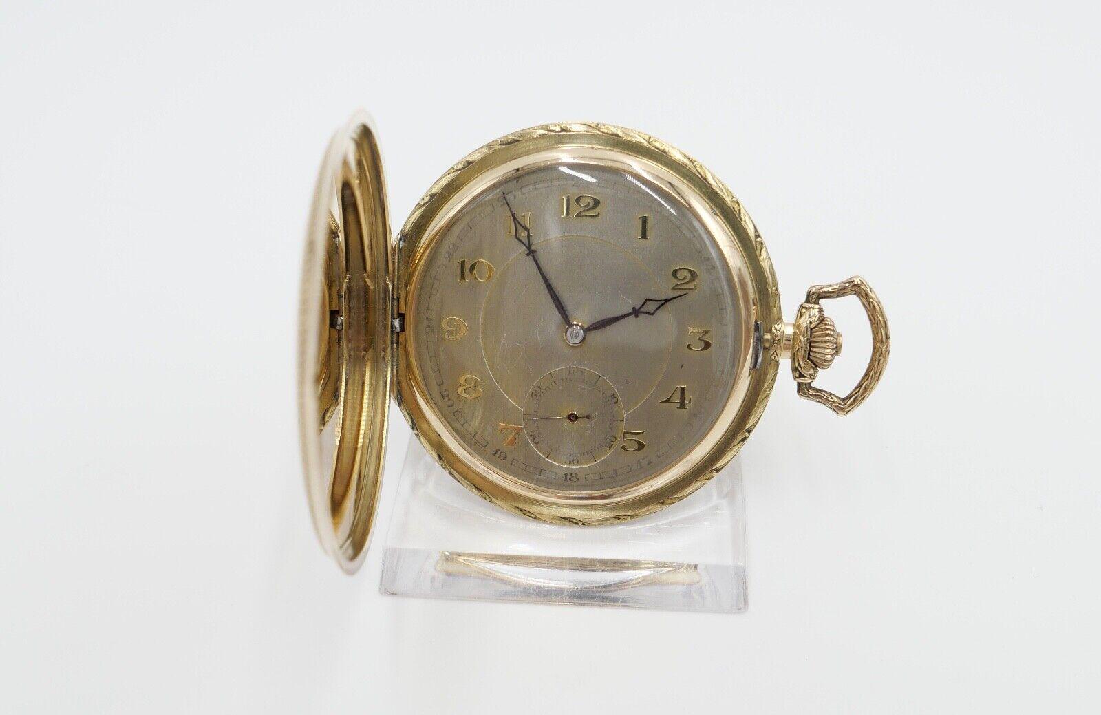 Jhh J.h. Hasler & Fils 1916 - 1925 Savonette Taschenuhr 585/14K Gold Ø 53 Mm von AntikhandelStuttgart