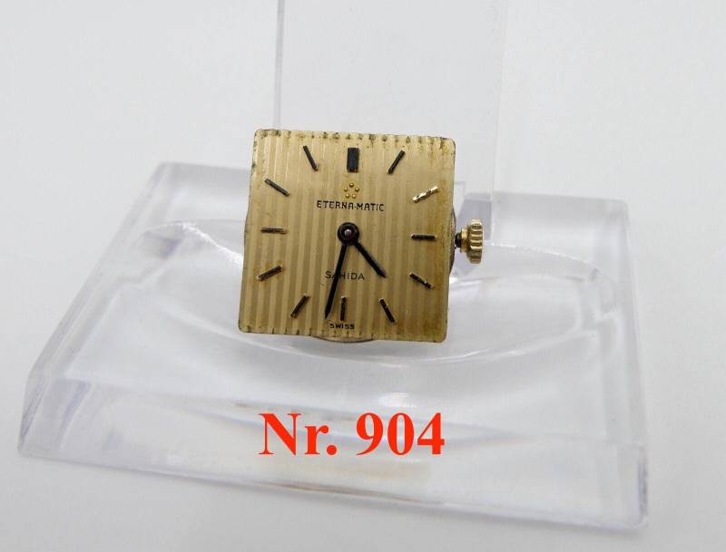 Läuft Eterna Matic Sahida Cal. 1446U Automatic Uhrwerk Ziffernblatt Zeiger Krone von AntikhandelStuttgart