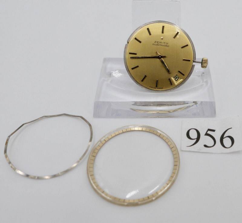 Läuft Zenith Cal. 408 Automatic Uhrwerk Ziffernblatt Zeiger Krone Glas von AntikhandelStuttgart