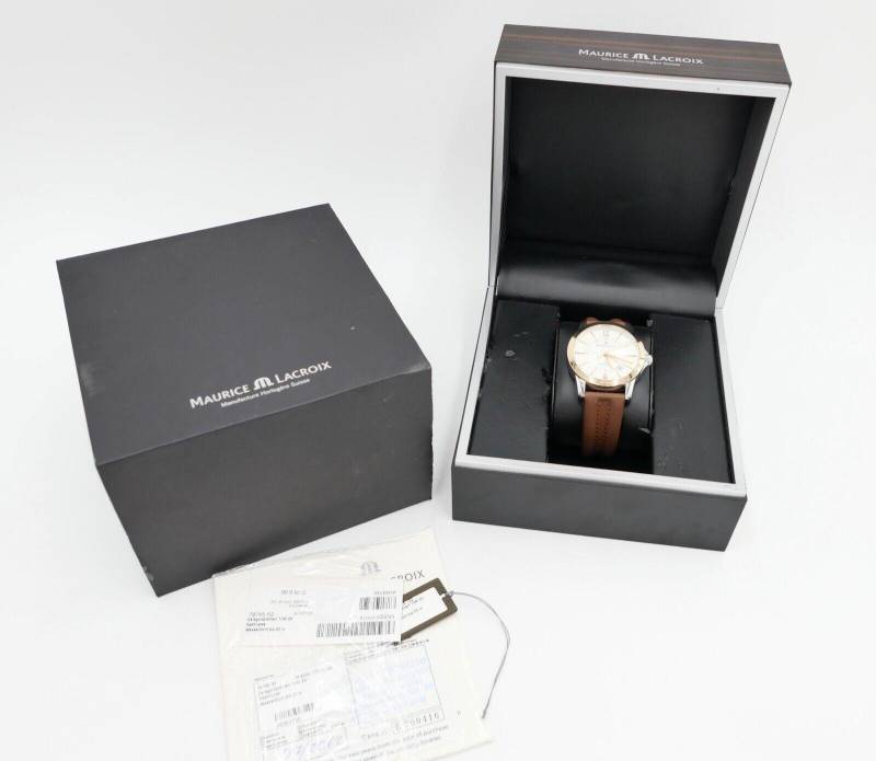 Maurice Lacroix Pontos Pt 6068 Gmt Automatic 18K/750 Gold Armbanduhr Watch von AntikhandelStuttgart