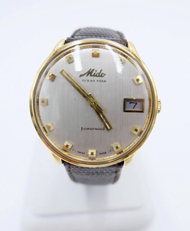Mido Ocean Star Powerwind Automatic 5057 Vergoldet Ø 36mm Herren Armbanduhr 60Er von AntikhandelStuttgart