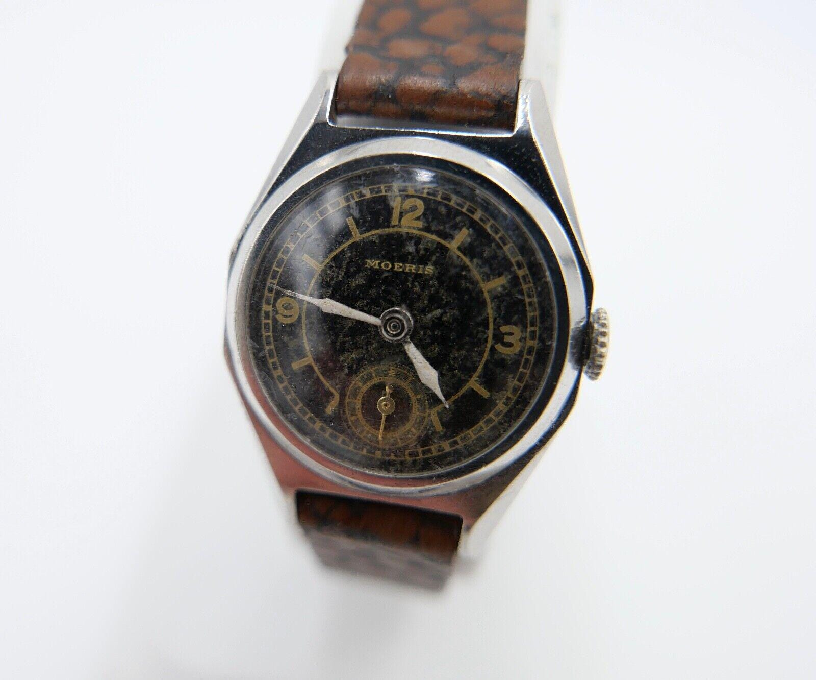 Moeris 1940Er Jahre Art Deco Damenuhr Cal. 8 3/4 Mit Neuem Lederband Moeris 1940Er Jahre Art Deco Damenuhr Cal. 8 3/4 Mit Neuem Lederband von AntikhandelStuttgart