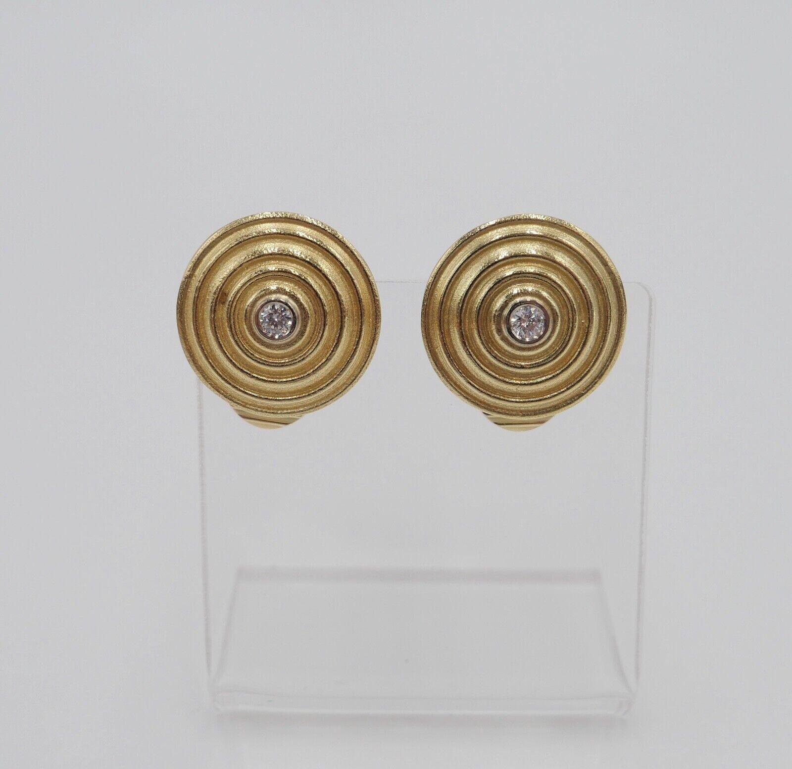 Ohrclips Ohrringe 750 18K Gold Brillanten 0, 24 Ct Lupenrein | Aus Einem Set Ohrclips Ohrringe 750 18K Gold Brillanten 0, 24 Ct Lupenrein | Aus Einem Set von AntikhandelStuttgart