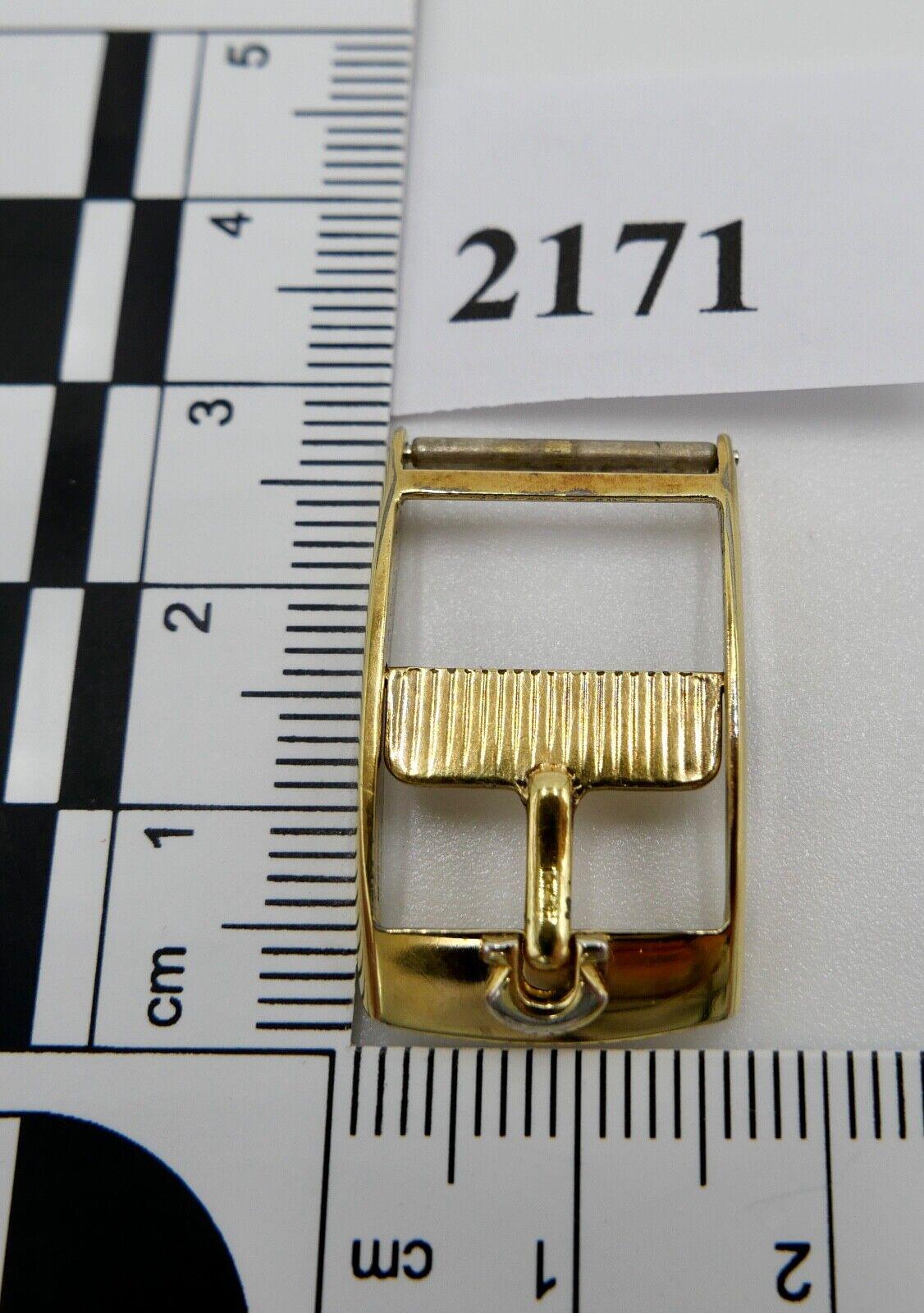 Original Alte Omega Dornschließe Vergoldet Plaque Armbanduhr 14mm Clasp Buckle von AntikhandelStuttgart