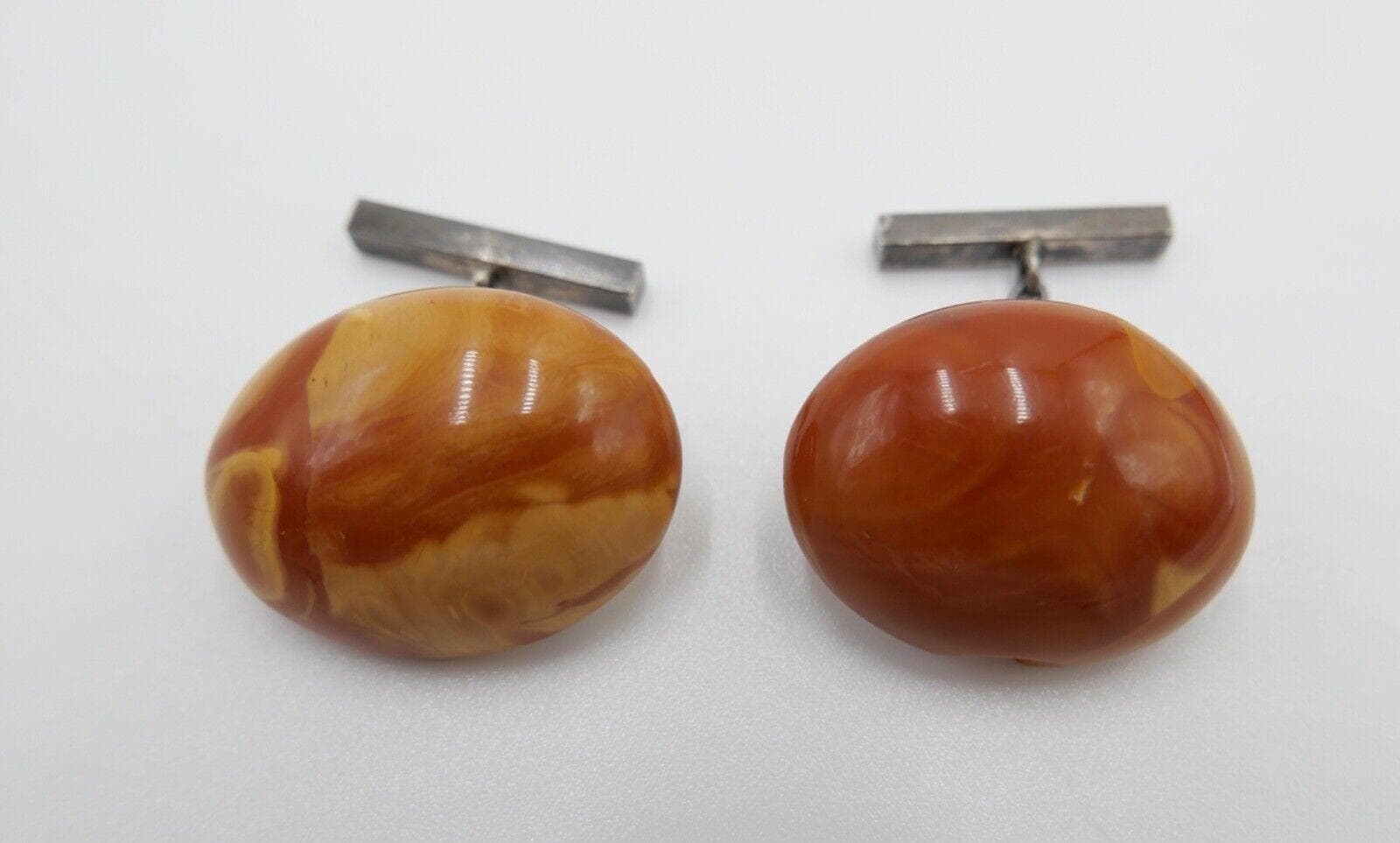 Pärchen Alte Bernstein Butterscotch Manschettenknöpfe Ø 27, 4mm Pärchen Alte Bernstein Butterscotch Manschettenknöpfe Ø 27, 4mm von AntikhandelStuttgart