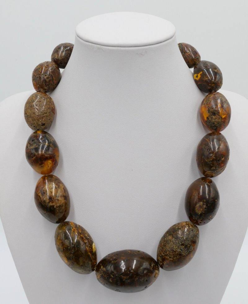 Vintage Alt Xxl Bernstein Kette Halskette Collier Amber 115, 6 Gr von AntikhandelStuttgart