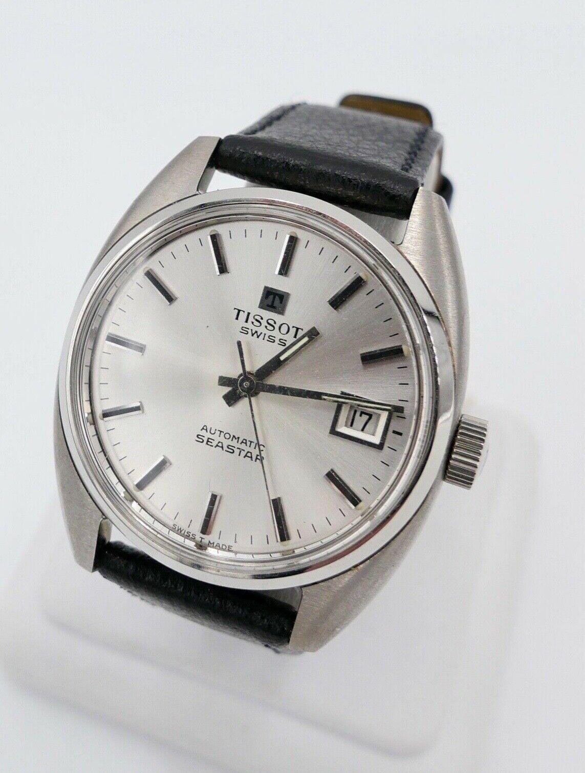 Vintage Tissot Swiss Seastar Automatic Kal. 784-1 Lederarmband Schwarz Ø 33 Mm von AntikhandelStuttgart
