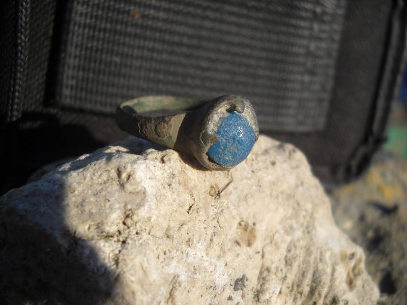 Der Viking-Ring Im Stein..9-10Th Century.elegante Patina.material Bronze von Antikwargun