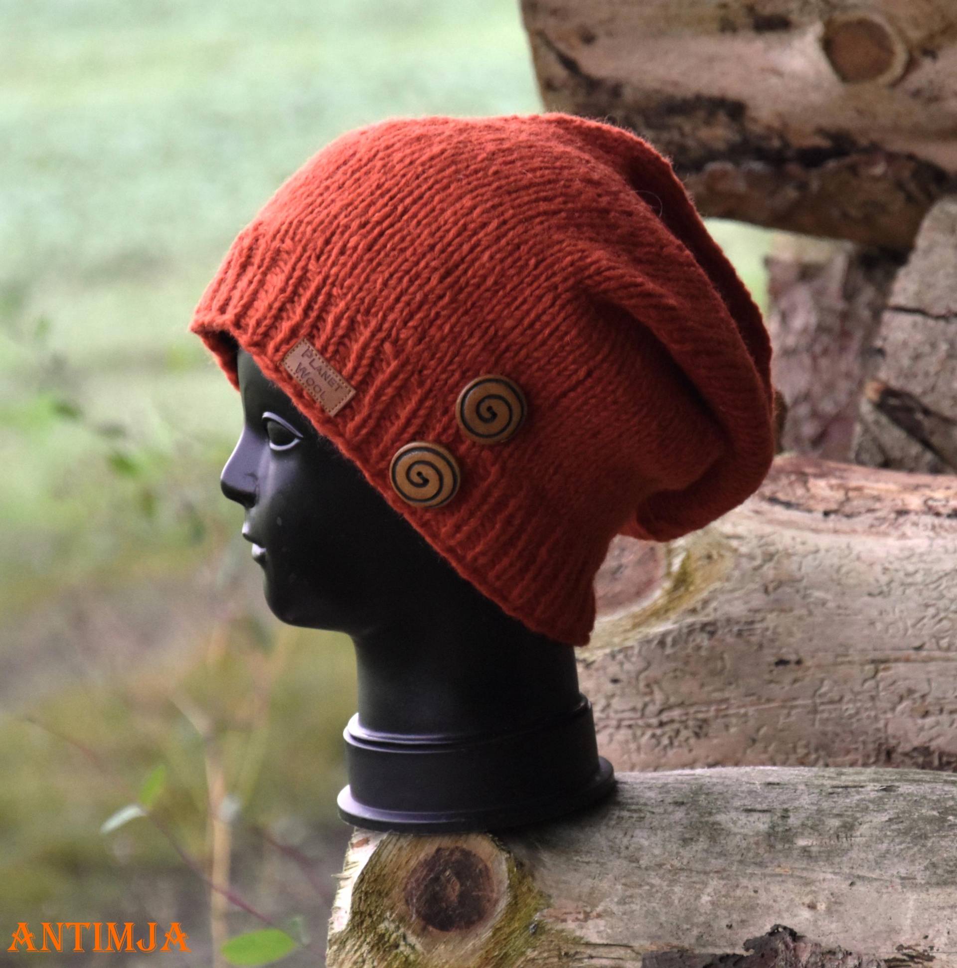 Beanie Mütze, Winter Wollmütze Orange, Gestrickte Beanie, Strick Mütze, Beanie Hand Made, Mütze Mit Knopf, Beanie Schafwolle, Winter Strickmütze Beanie Mütze, Winter Wollmütze Orange, Gestrickte Beanie, Strick Mütze, Beanie Hand Made, Mütze Mit Knopf, Beanie Schafwolle, Winter Strickmütze von Antimja