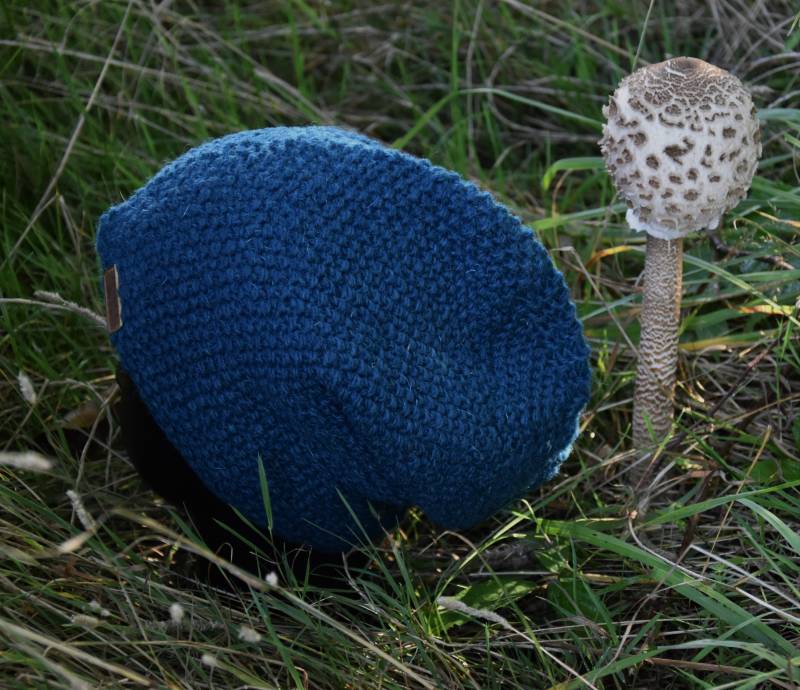 Beanie Strickmütze Schafwolle Handgestrickte Wintermütze Dunkel Petrol Strick Hippie Goa Winter Mütze Wolle Lässige von Antimja