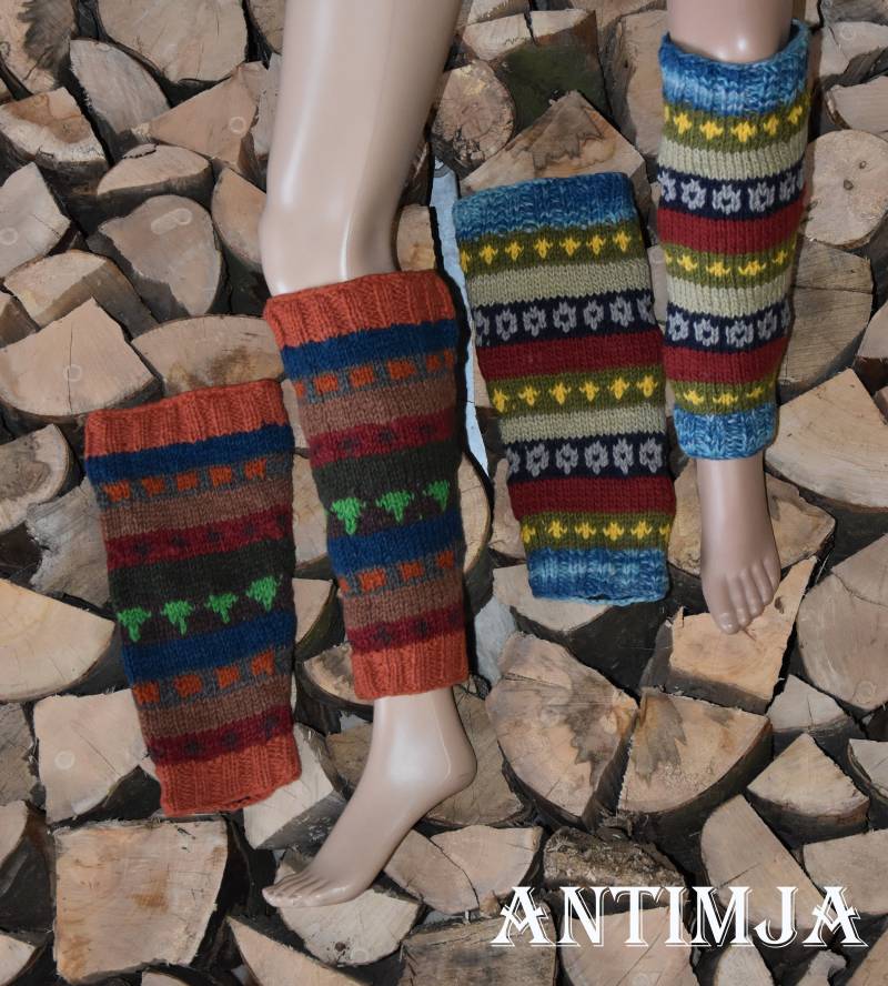 Handgestrickte Beinstulpen Gefüttert Strick Beinlinge Bunte Winter Stulpen Boot Toppers Wadenwärmer Hippie Handgestrickte Beinstulpen Gefüttert Strick Beinlinge Bunte Winter Stulpen Boot Toppers Wadenwärmer Hippie von Antimja