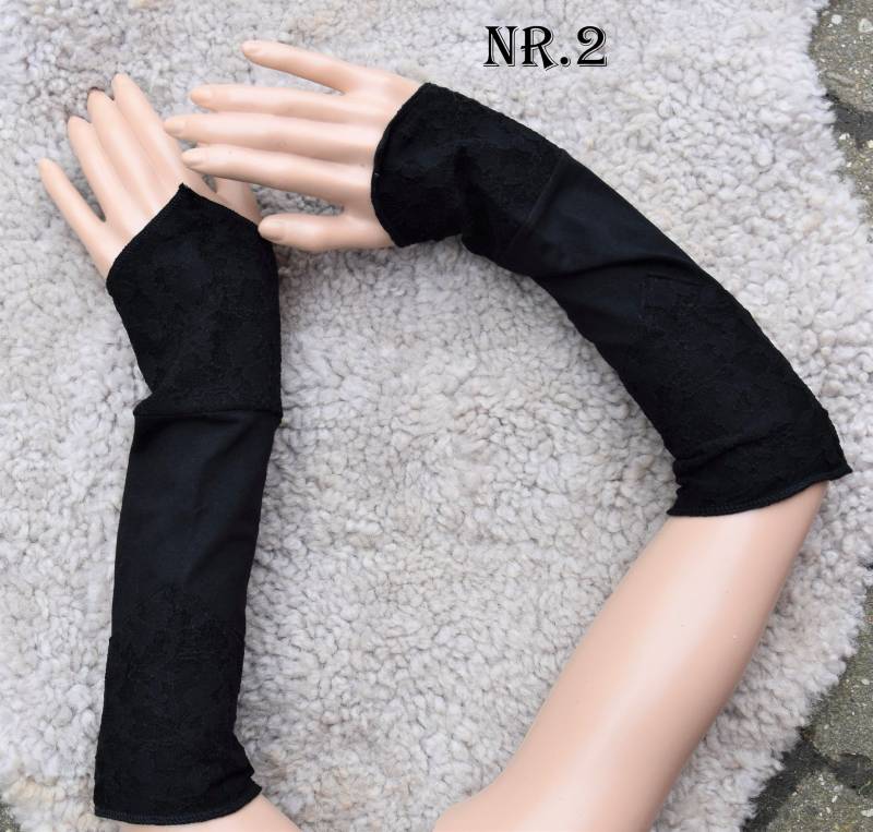 Handstulpen Spitze Armstulpen Schwarz Gothik Stulpen Dekorative Elfen Feen Goa Hippie Mit von Antimja