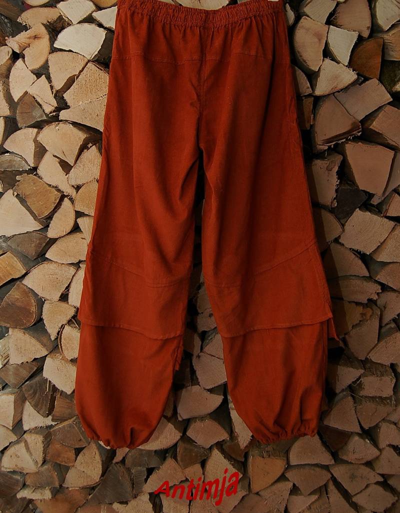 Pumphose Feincord Hippie Hose Goa Psy Trance Lässige Festival Harems Freizeit von Antimja