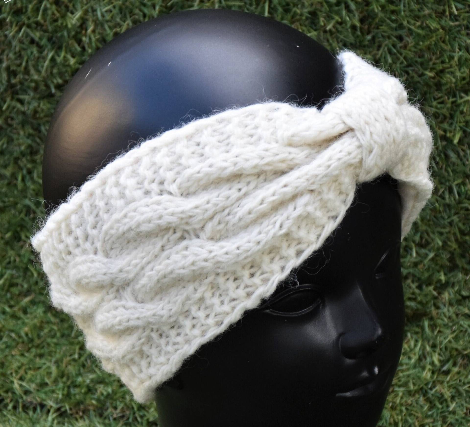 Stirnband Handgestricktangebotstirnband Schafwolle Gefüttert Ohrenwärmer Winter Haarband Strick von Antimja