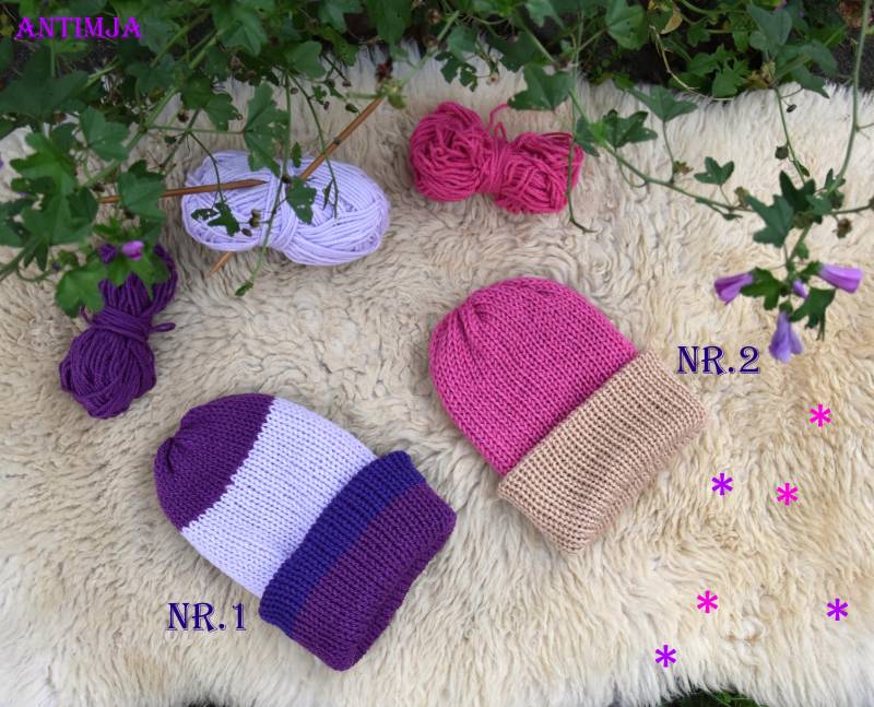 Kindermütze Beanie, Kinder Strickmütze, Kindermütze 2-4, Kindermütze Wandelbar, Mütze Für Kinder 2-4, Kinder Umschlagmütze, Handmade Mütze von Antimja