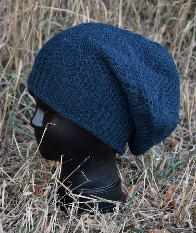 Strick Mütze Beanie Wollmütze Petrol Handgestrickte Schafwolle Gefüttert Winter Kopfbedeckung Unisex Strickmütze von Antimja