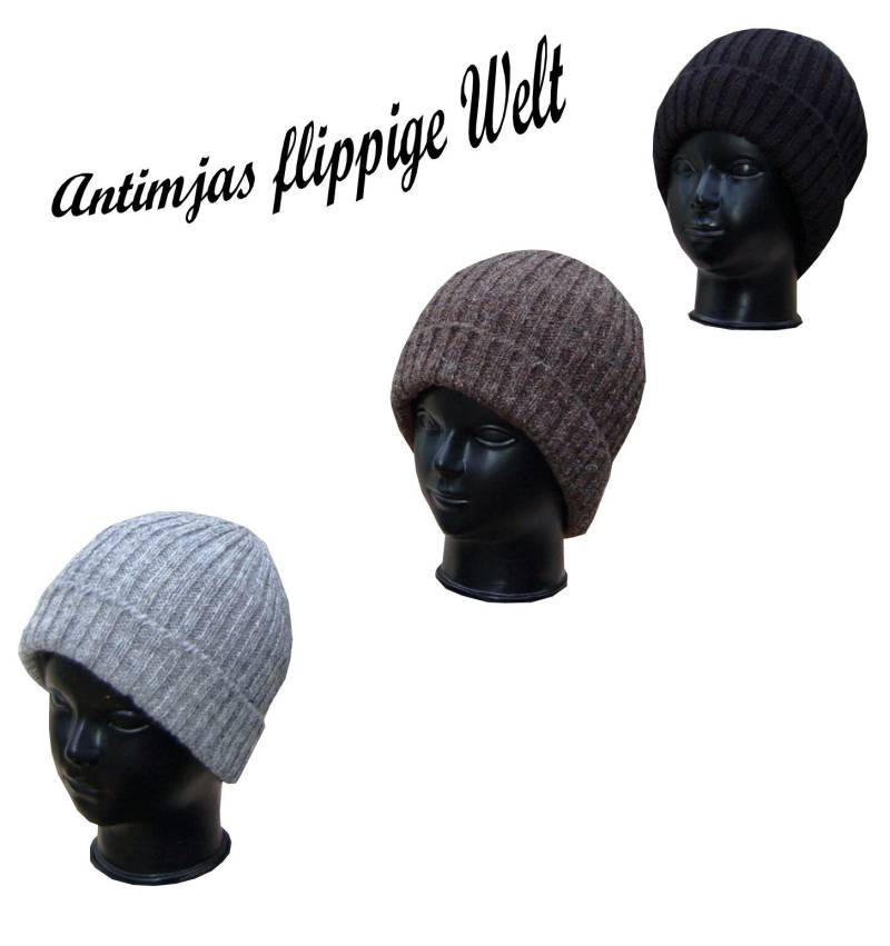 Winter Wollmütze Strick Mütze Unisex Grau Warme Strickmütze Schwarz Skullcap Hippie Braun Handgestrickte Gefüttert von Antimja
