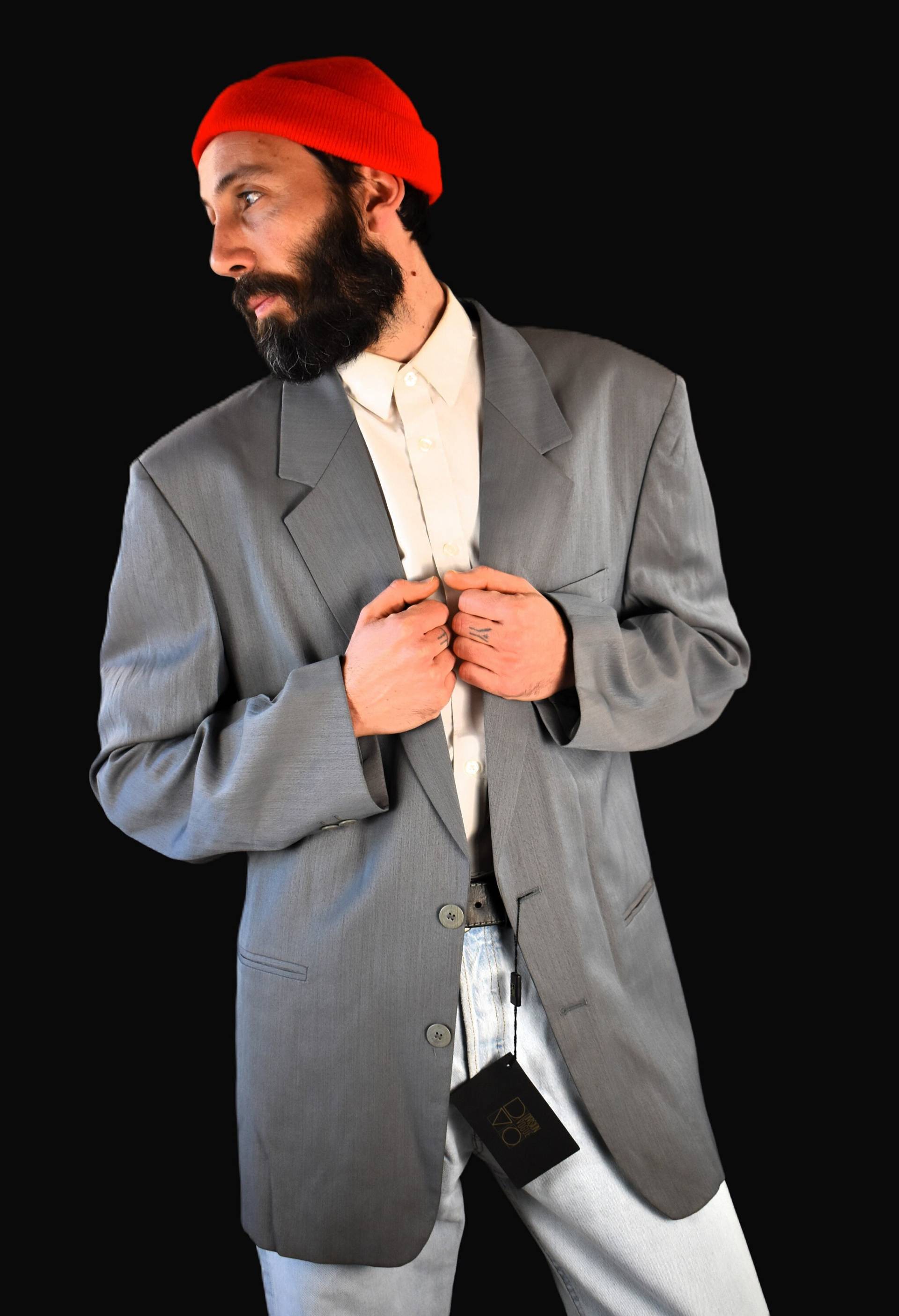Luxuriöser 70Er Jahre Designer Grauer Herren Blazer - Wolle Viskose Jacke Handmade Design Italy Vintage Sacko Wollmantel 80Er Made In Luxuriöser 70Er Jahre Designer Grauer Herren Blazer - Wolle Viskose Jacke Handmade Design Italy Vintage Sacko Wollmantel 80Er Made In von AntimodeVintage