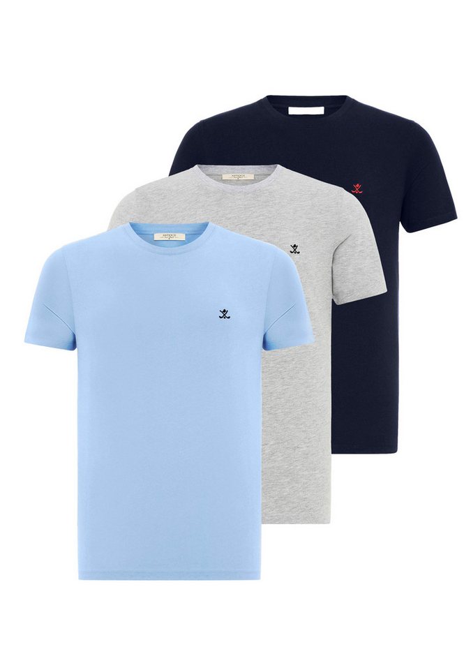 Antioch Poloshirt Patrice - Crewneck - 3 Pack - Short Sleeve - Regular Fit - Basic von Antioch
