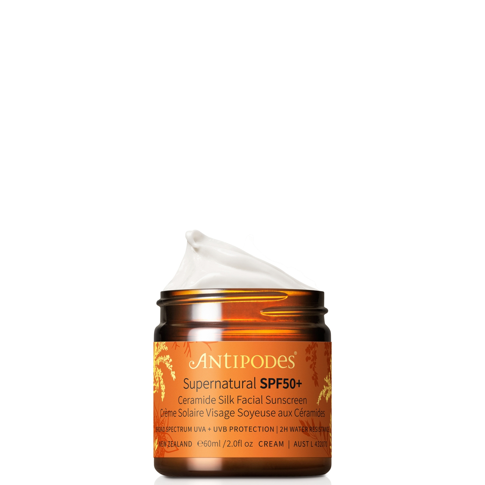 Antipodes Supernatural SPF50+ Ceramide Silk Facial Sunscreen 60ml Antipodes Supernatural SPF50+ Ceramide Silk Facial Sunscreen 60ml von Antipodes