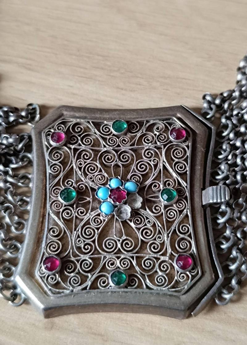 Kropfkette Trachtenkette Antik - Biedermeier 800Er Silber Kropfkette Trachtenkette Antik - Biedermeier 800Er Silber von AntiqueDE