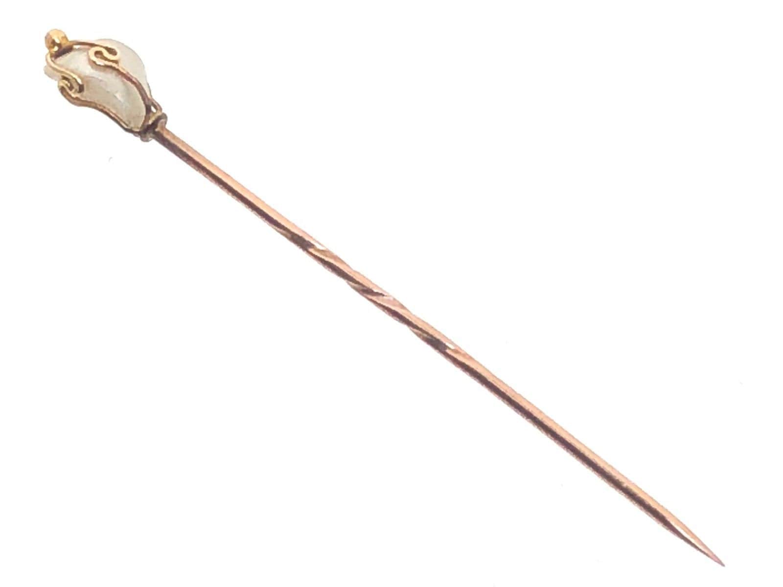 Kunsthandwerk Antike Barock Perle Und Krawattennadel Aus 9 Karat Gold 0, 8 Gramm Kunsthandwerk Antike Barock Perle Und Krawattennadel Aus 9 Karat Gold 0, 8 Gramm von AntiqueJewellers