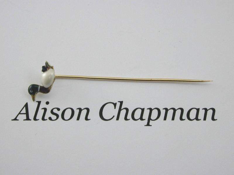 Emaille Gold Ente Krawattennadel Mit Perle Körper 1, 5 G So Charmant Emaille Gold Ente Krawattennadel Mit Perle Körper 1, 5 G So Charmant von AntiqueJewellers