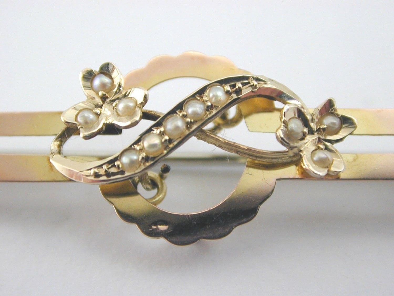 Jugendstil Kleeblatt Brosche von AntiqueJewellers