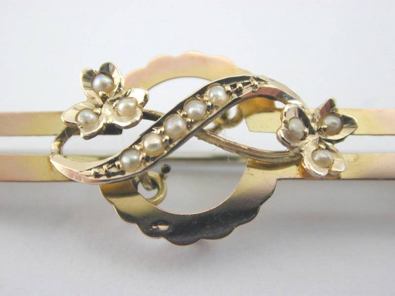 Jugendstil Kleeblatt Brosche von AntiqueJewellers