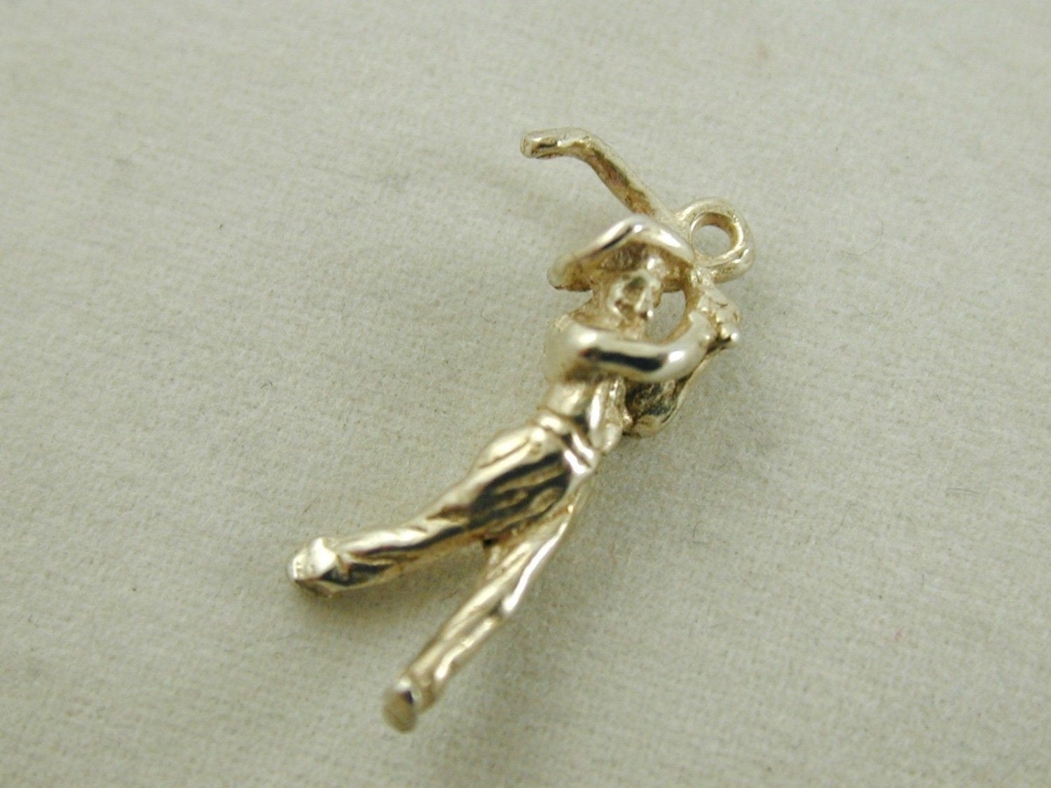 sterling Silber Golf Spieler Anhänger 1.38Gramm von AntiqueJewellers