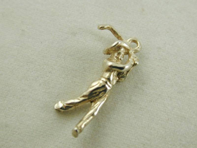 sterling Silber Golf Spieler Anhänger 1.38Gramm von AntiqueJewellers