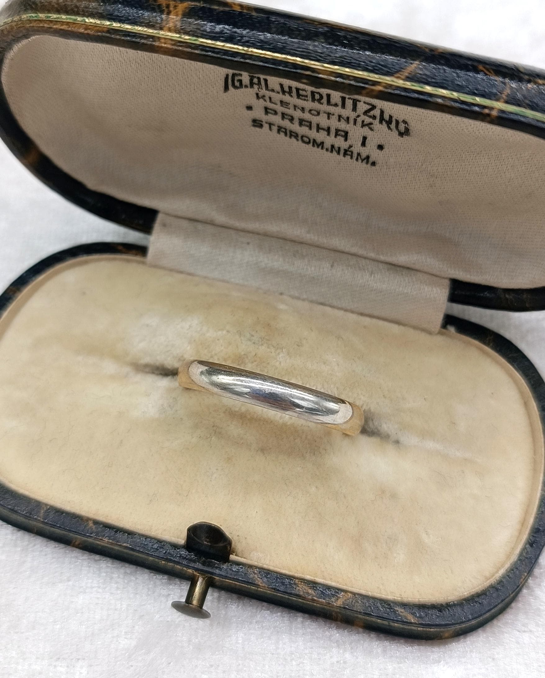 Antiker Silber Ehering, 900 Ag, Hergestellt in Österreich-Ungarn, Vergoldet Antiker Silber Ehering, 900 Ag, Hergestellt in Österreich-Ungarn, Vergoldet von AntiqueJewelryByD