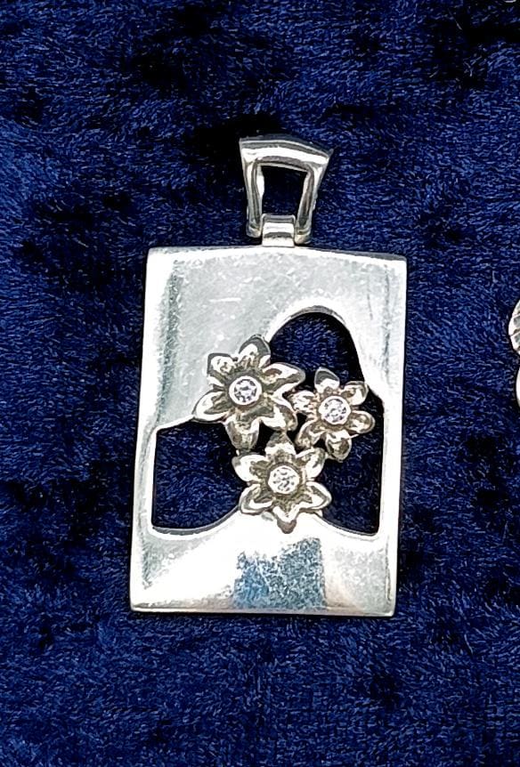 Vintage Silberanhänger, Hergestellt in Der Tschechoslowakei Den 1980Er Jahren von AntiqueJewelryByD