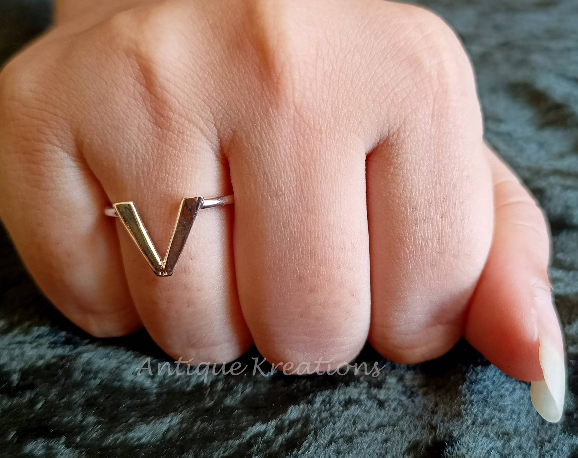 Sieg Ring, Chevron 925 Sterling Silber Handgemachter Midi Brautjungfer Geschenk, Geschenk Für Sie Sieg Ring, Chevron 925 Sterling Silber Handgemachter Midi Brautjungfer Geschenk, Geschenk Für Sie von AntiqueKreations